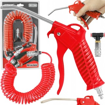 PISTOLET DO PRZEDMUCHIWANIA POWIETRZA KOMPRESORA PNEUMATYCZNY wąż V81260
