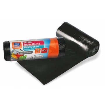 WORKI NA ŚMIECI PRIMA 60L LDPE CZARNE