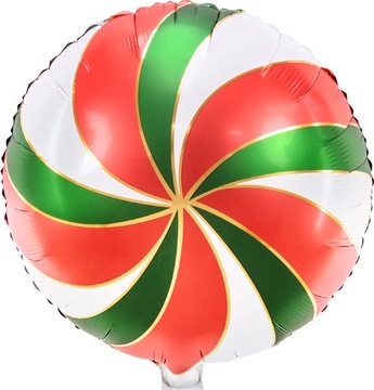 BALON FOLIOWY CUKIEREK SPIRALA LIZAK CZERWONY URODZINY ŚWIĘTA NA HEL 35 CM