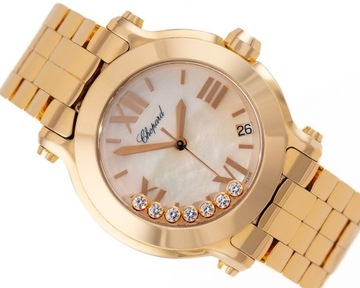 CHOPARD HAPPY SPORT MOP DIAMOND DIAL ROSE GOLD REF. 277472-5002 FULL SET