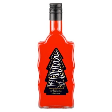5x Butelki FALA 500ml + ETYKIETA CHOINKA butelki szklane na święta nalewki