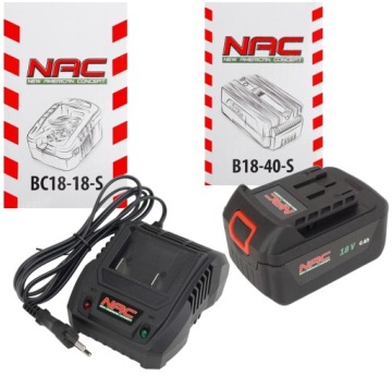 NAC BATTERY BLOWER для листьев BB18-B40-S Li-Ion 18V 4Ah зарядное устройство