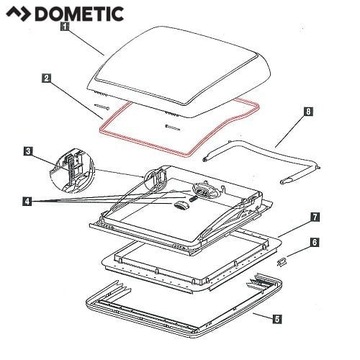Uszczelka guma okna 40x40 Dometic Mini Heki