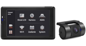 FineVu GX7000 Wi-Fi-рекордер/32 ГБ 2,5K QHD+FHD GPS IPS-экран камеры контроля скорости