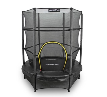TRAMPOLINA Ogrodowa Domowa Dla Dzieci do Wewnątrz 140cm JUST FUN CZARNA
