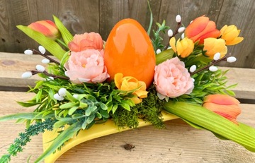 Пасхальное цветочное украшение для пасхального стола Украшение для большого стола из яиц