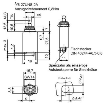 106-П10-10А Термовыключатель 10А ЭТА