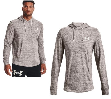 BLUZA MĘSKA UNDER ARMOUR Z KAPTUREM SZARA M