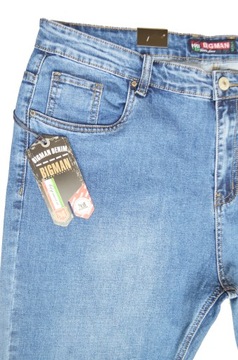 DUŻE DŁUGIE spodnie jeans CLUBING pas 124-126cm W44 L32