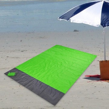 Koc piknikowy Koc plażowy z torbą do przechowywania Trwały zielony 200cmx210cm