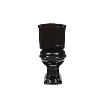 УНИТАЗ КОМПАКТНЫЙ, ЧЕРНЫЙ РЕТРО + СИДЕНЬЕ/UPSTONE, КОРИЧНЕВАЯ КНОПКА