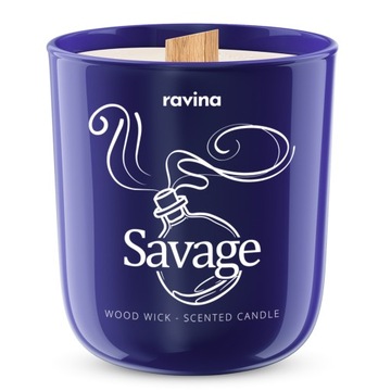 RAVINA SAVAGE SOJOWA MĘSKA ŚWIECZKA ŚWIECA ZAPACHOWA ZAPACH PERFUM NATURAL