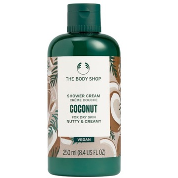 THE BODY SHOP Żel pod Prysznic do Kąpieli Kokos Wegański 250 ml