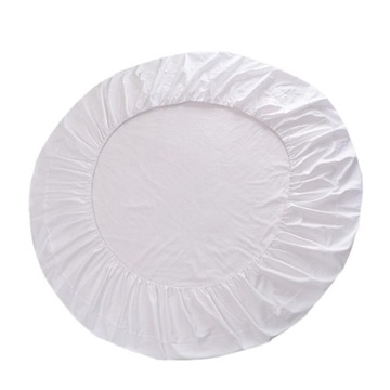 Кровать круглая, диаметр 200 см, простынь на резинке, 16 цветов, белый