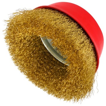 SZCZOTKA DRUCIANA DOCZOŁOWA DRUT MOSIĄDZ M14 125mm DRUT MOSIĄDZOWANY