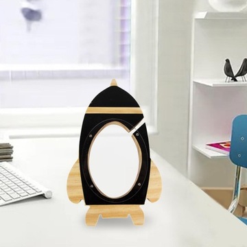 Черный письменный стол-копилка Creative Rocket Shape