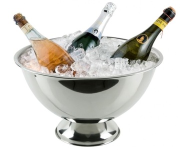 Duża STALOWA MISA 40cm COOLER do CHŁODZENIA BUTELEK ALKOHOLI SZAMPANA