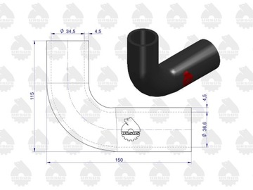 Комплект шлангов радиатора C-360 ORIGINAL URSUS