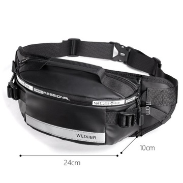 Мотоциклетная поясная сумка Водонепроницаемая Черная