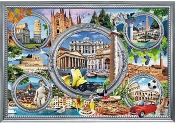 PUZZLE 1000 el. WŁOCHY WAKACJE WIDOKI RZYM TREFL