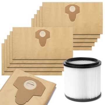 10 x papírové sáčky filtr do vysavače Parkside Pnts 1400 1500 A1 23 E