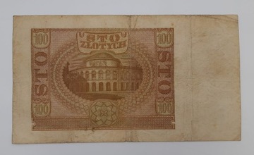 Старая коллекционная банкнота Польша 100 злотых 1940 года.