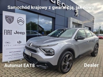 Citroen 2023 Citroen C4X C4X 1.2 PLUS 13OKM EAT8 SalonPL Gwarancja Dealer VAT23 Leasing