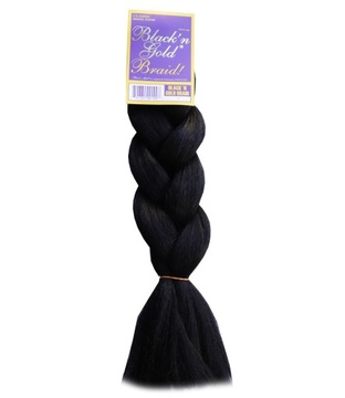 Włosy warkoczyki dredy SOFT KANEKALON BLACK N GOLD