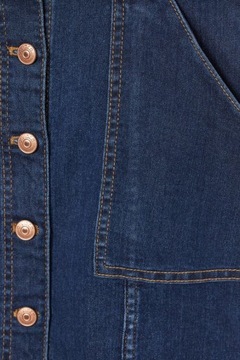 H&M Dżinsowa sukienka na szelkach z guzikami jeansowa ramiączkach 34 XS