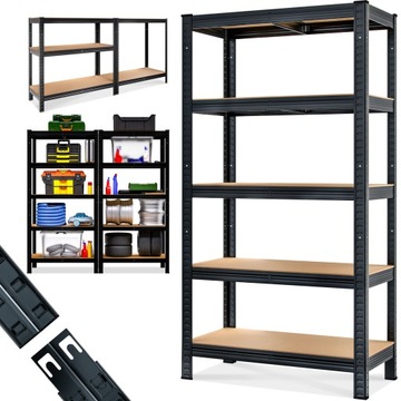 Regał magazynowy metalowy warsztatowy sklepowy garaż 180x90x40cm piwnica