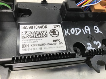 SKODA KODIAK 2023 PANEL ŘÍZENÍ KLIMATIZACE VENTILACE 565907044DN