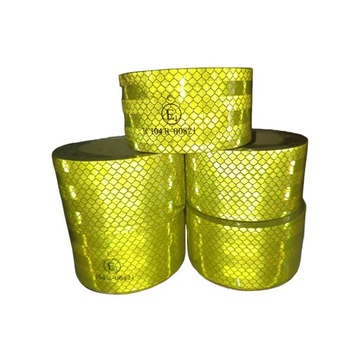 ЛЕНТА КОНТУРНАЯ ПРЕДУПРЕЖДАЮЩАЯ СВЕТООТРАЖАЮЩАЯ 5М ЖЕЛТАЯ НЕОНОВАЯ МИКРОПРИЗМАТИЧЕСКАЯ