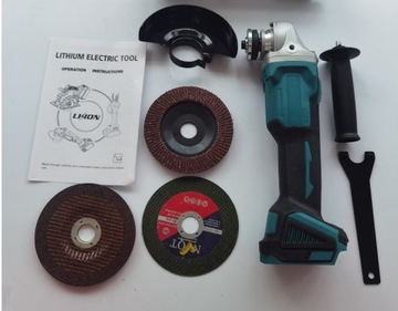 АККУМУЛЯТОРНАЯ УГЛОВАЯ ШЛИФОВАЛЬНАЯ МАШИНА 18 В 125 мм 860 Вт + 3 ДИСКОВ