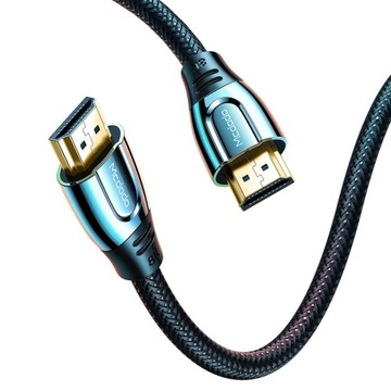 Długi Kabel do monitora, przewód HDMI - HDMI 8K 60Hz FULL HD 2M