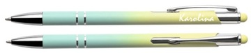 Długopis touchpen BELLO Miętowy / żółty Beauty +GRAWER 50 szt