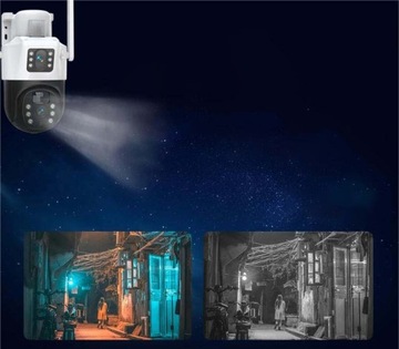 ДВОЙНАЯ СОЛНЕЧНАЯ КАМЕРА 2В1 4G 2X4MP НАРУЖНАЯ ПОВОРОТНАЯ БЕСПРОВОДНАЯ