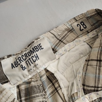 ABERCROMBIE&FITCH Spodenki Męskie w KRATĘ r.28