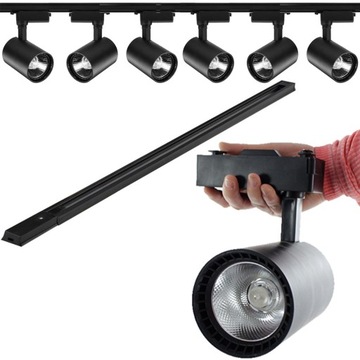 6x LAMPA SUFITOWA SZYNOWA KUCHNI SALON JADALNIA 1m