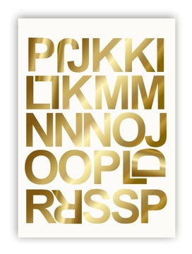 Золотые самоклеящиеся буквы с алфавитом и цифрами 50 мм.