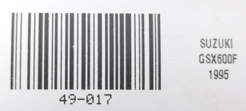 SUZUKI GSX 600 F 88-04 ПРАВОЕ РУЛЕВОЕ КОЛЕСО