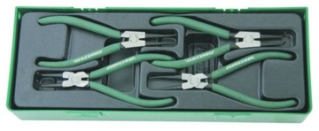 Zestaw 4szt. szczypiec 7'' do pierścieni Seegera we wkładce plastikowej AG0