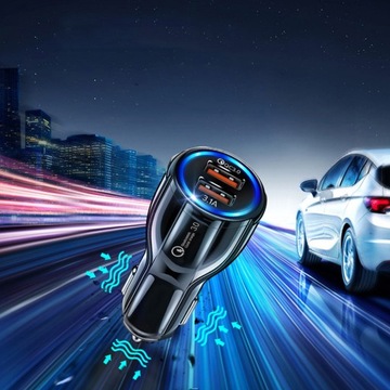 АВТОМОБИЛЬНОЕ ЗАРЯДНОЕ УСТРОЙСТВО USB ИСТОЧНИК ПИТАНИЯ БЫСТРО МОЩНЫЙ ДЛЯ АВТОМОБИЛЬНОГО ТЕЛЕФОНА QC 3.0