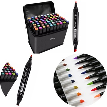 MARKERY ALKOHOLOWE DWUSTRONNE ZESTAW 48 s.+ TORBA