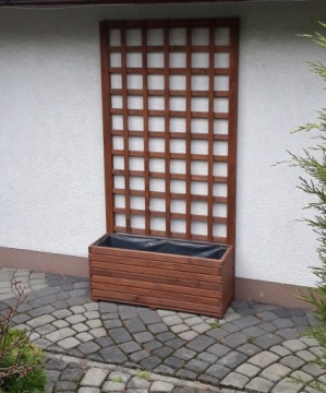 Donica Drewniana Solidna!! Modrzew- 90/180cm Pergola ! Teek