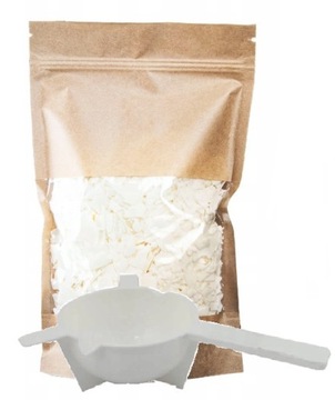 Wosk Do Świec Sojowy 500g Naturalny Y50 z Topielnikiem Do Wosku Świeczek