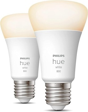 Умные светодиодные лампы Philips Hue E27 806 лм 9 Вт теплый белый 2 шт.