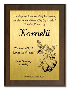 PAMIĄTKA KOMUNII ŚWIĘTEJ PREZENT KOMUNIA GRAWER A5