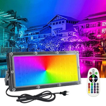 ГАЛОГЕННЫЙ ОТРАЖАТЕЛЬ RGB СВЕТОДИОДНЫЙ ПРОЖЕКТОР 16 ЦВЕТОВ ВЕЧЕРИНКА НАРУЖНАЯ ЛАМПА