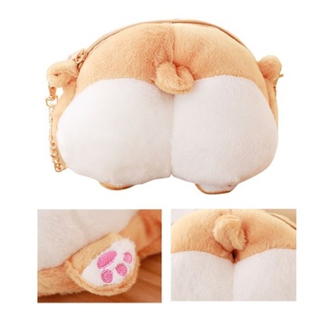 PLUSZOWY PLECAK CORGI BUTT TORBA NA MONETY TO