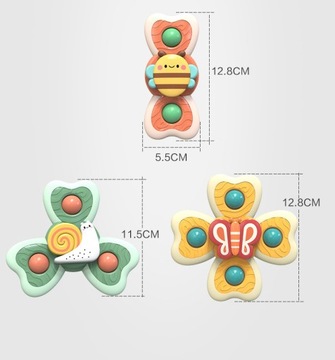 Набор из 3-х присосок Top Spinner Flower Toy